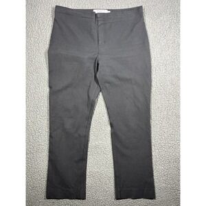 MM Lafleur Straight Leg Trouser Dress Pants Women's Sz 8 Grey Stretch High Rise